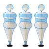 TNZMART Football Dummies Free-Kick Training Mannequin Portable Defender Practice Dummy Soccer Agility Poles with Mesh Dummy (Pack of 3, 4.9 FT)