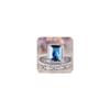 Mnyixsi Platinum Plated 925 Sterling Silver Sapphire Engagement Wedding Ring Set AAAAA Cz 925 Sterling Silver 3pcs Square Shape White Blue Gemstone Rings Set Size 7 view 1