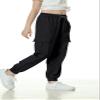 Betusline Girl's Outdoor Casual Cargo Jogger Pants with Pockets Black 9-10 Years view 3
