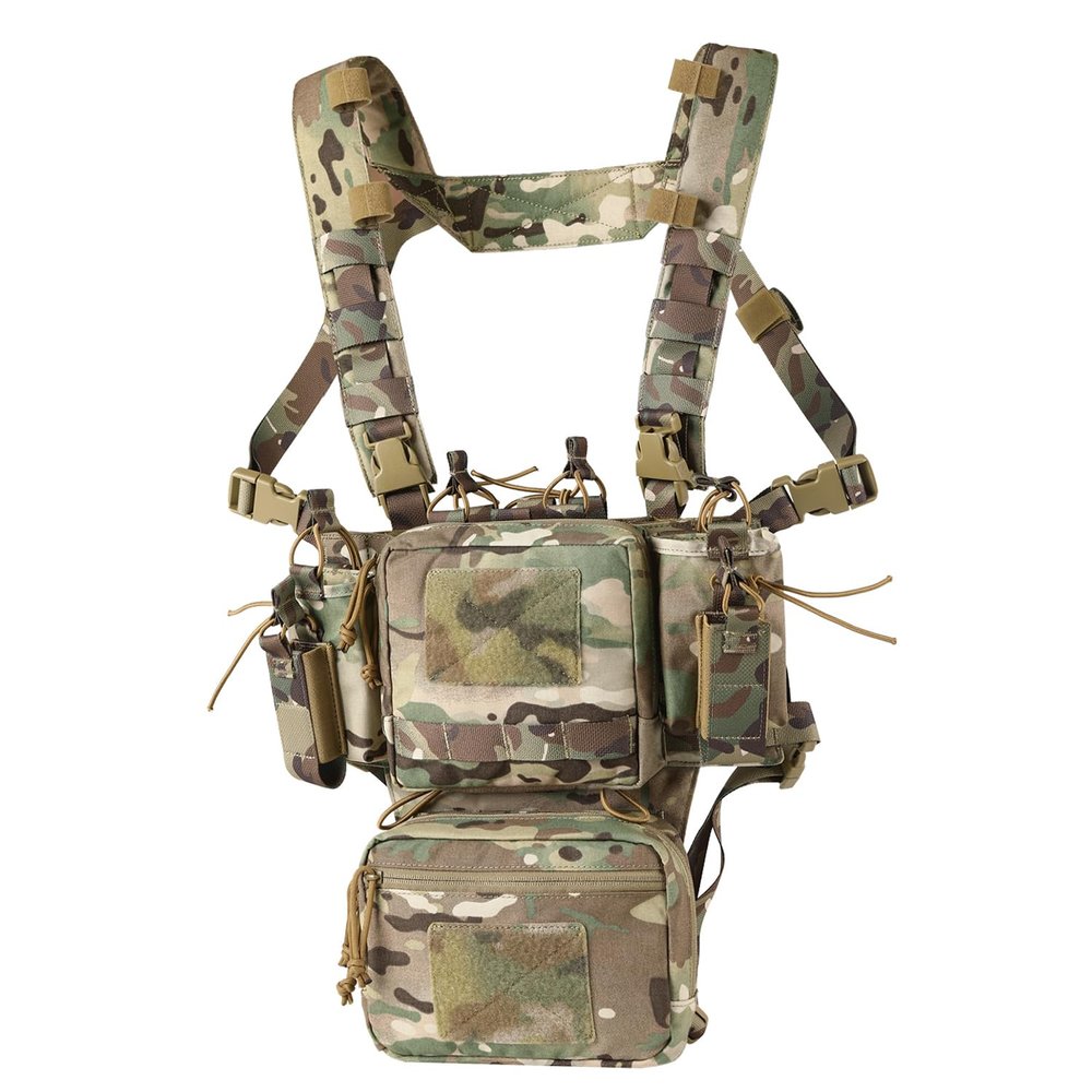 VOTAGOO GEAR Chest Rig-Tactical Chest Rig, Adjustable & Detachable Molle Micro Chest Rigs, with 5.56/7.62 Magazine Pouch