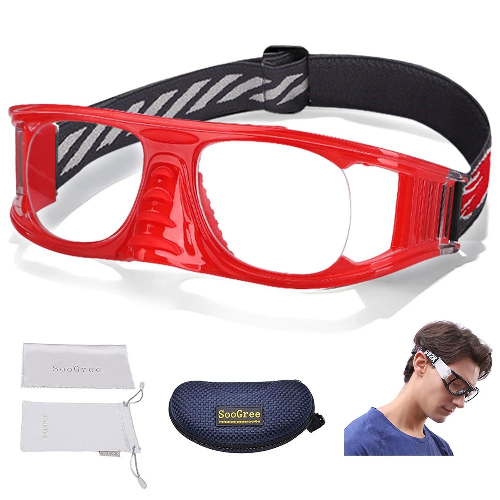 SooGree Sport Glasses Racquetball Goggles Basketball Soccer Football Protective Eyewear Safety Goggles Lens Replaceable