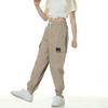 Betusline Girl's Outdoor Casual Cargo Jogger Pants with Pockets Khaki 11-12 Years view 2