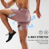 MIER Men's 5 Inch Athletic Running Shorts Quick Dry Workout Gym Shorts with Pockets, Elastic Waist, Dusty Pink, XL view 4