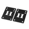 Luzhengyang 2 Pack Rubber Skateboard Longboard Risers for Smooth Ride and Noise Reduction | Shock Pads to Wheel Bite | 3mm Thick | Black Color | for Skateboarders and Longboarde view 2