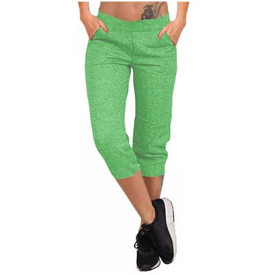 XUNRYAN Mens Women's Sweatpants Capri Pants Cropped Jogger Running Pants Lounge Loose Fit Drawstring Waist with Side Pockets