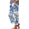 Day Today 2024 Travel Outfits for Women Womens Baggy Cargo Pants Loose Summer Pants Pants for Women Straight Leg Linen Pants for Women 100 Percent Linen Clothes for Women Womens Linen Blue-b view 1