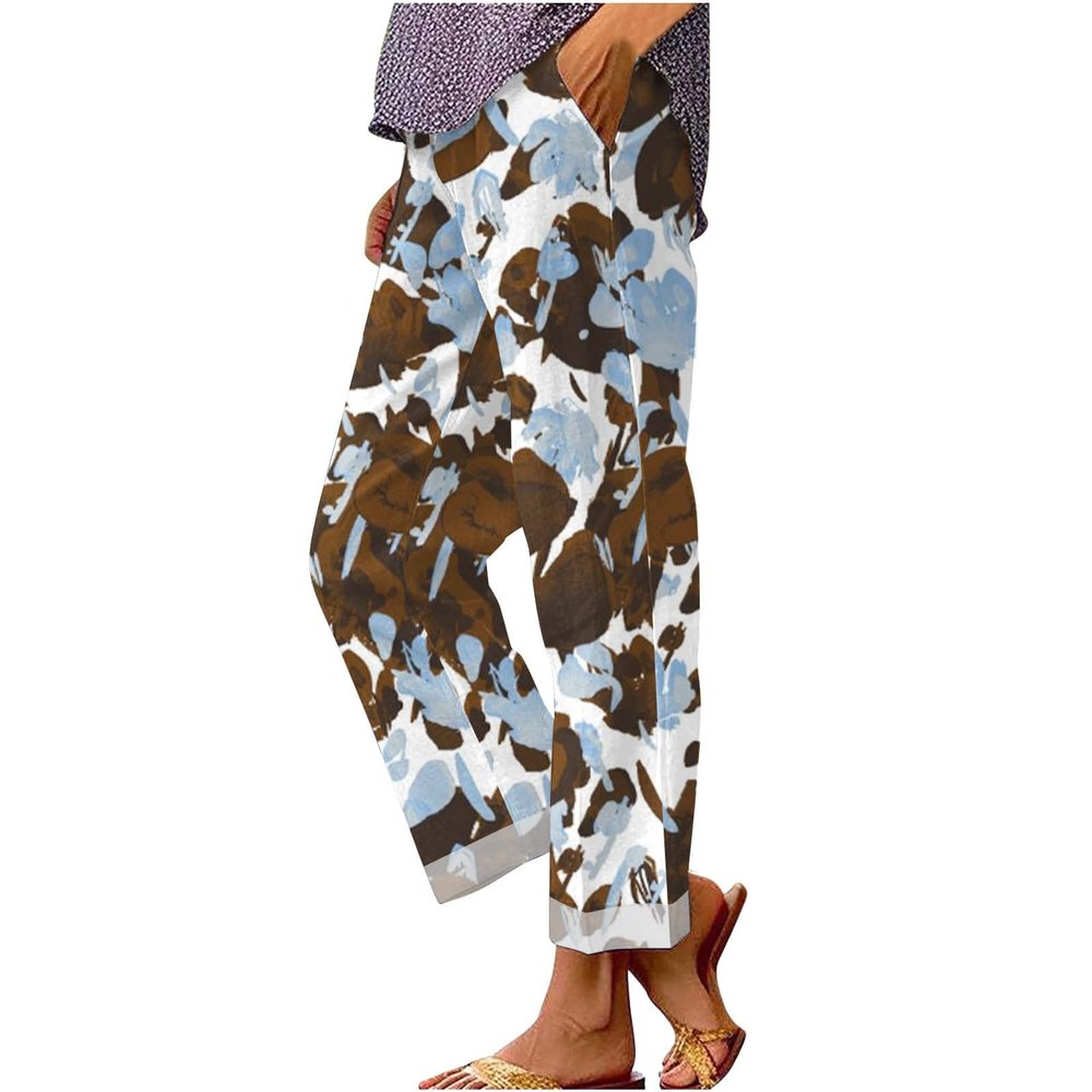 Day Today 2024 Palazzo Pants Young Womens Clothes Trendy Summer Pants for Women Casual Lightweight Travel Outfits for Women Womens Vacation Pants White Cotton Yoga Pants Business Casual