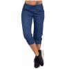 Cargo Capri Pants Women Casual Summer Cropped Joggers Capris Leggings w Pockets Elastic Waist Drawstring Sweatpants view 1