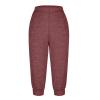 Cargo Capri Pants Women Casual Summer Cropped Joggers Capris Leggings w Pockets Elastic Waist Drawstring Sweatpants view 4