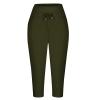 Cargo Capri Pants Women Casual Summer Cropped Joggers Capris Leggings w Pockets Elastic Waist Drawstring Sweatpants view 4