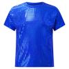 iiniim Kids Girls Metallic Shiny Round Neck Jazz Hip Hop Dance Tops Boys Unisex Sequined T-Shirt Blue 13-14 Years view 1