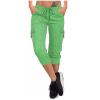 Cargo Capri Pants Women Casual Summer Cropped Joggers Capris Leggings w Pockets Elastic Waist Drawstring Sweatpants view 1