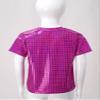 iiniim Kids Girls Metallic Shiny Round Neck Jazz Hip Hop Dance Tops Boys Unisex Sequined T-Shirt Hot Pink 5-6 Years view 4