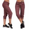 Cargo Capri Pants Women Casual Summer Cropped Joggers Capris Leggings w Pockets Elastic Waist Drawstring Sweatpants view 2