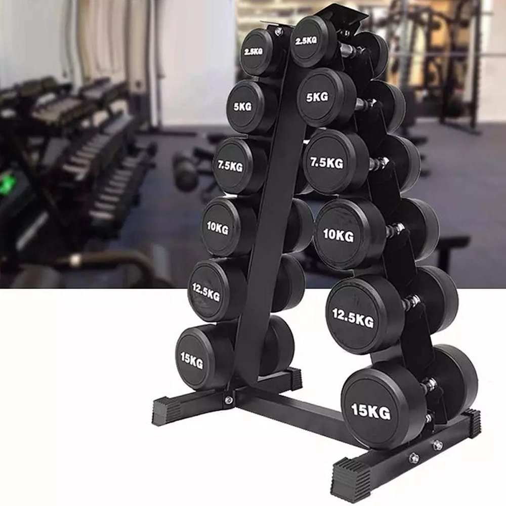 FENOKD Dumbbell Rack 6 Tier, A-Frame Dumbbell Rack Stand Free Weight Stand for Home Gym Workouts Office Fitness, Steel Weight Rack