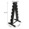 FENOKD Dumbbell Rack 6 Tier, A-Frame Dumbbell Rack Stand Free Weight Stand for Home Gym Workouts Office Fitness, Steel Weight Rack view 4