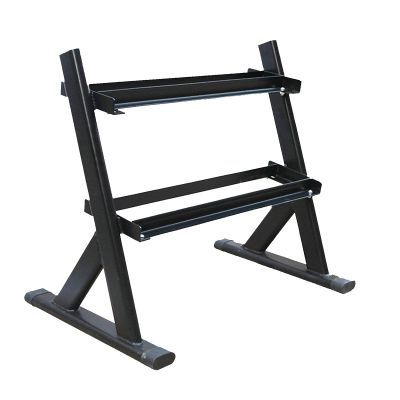 FENOKD Dumbbell Stand Dumbbells 2 Tier Steel Dumbbell Rack Anti-slip Room Equipment Weight Lifting Dumbbell Storage Holder For Home Gym (Black 78x50x68cm)