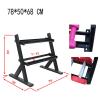 FENOKD Dumbbell Stand Dumbbells 2 Tier Steel Dumbbell Rack Anti-slip Room Equipment Weight Lifting Dumbbell Storage Holder For Home Gym (Black 78x50x68cm) view 3