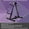 FENOKD Weight Plate Rack/Barbell Plates A Frame Rack/Floor Stand Dumbbell Storage Rack for Home Gym Fitness Workout, Max Load 240 Lbs view 4