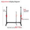 FENOKD Squat Rack Stands Bench Press Dip Station,Dumbbell Rack Of 250kg Max Load,Adjustable Height And Width Barbell Rack,For Home Gym view 2