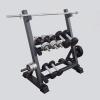 FENOKD 2 Tier Dumbbell Rack, Barbell Bar Rack Weight Plates Storage, Free Weight Stand, Athletic Supply Storage Rack for Home Gym Workout view 1