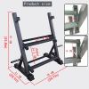 FENOKD 2 Tier Dumbbell Rack, Barbell Bar Rack Weight Plates Storage, Free Weight Stand, Athletic Supply Storage Rack for Home Gym Workout view 4
