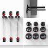 FENOKD Vertical Barbell Storage Rack, 50Mm Bar Holder, Multi-Purpose Wall Mount Barbell Rack, Powder Coated, Space Saving view 2