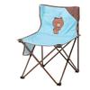 BIOMICE Folding Chairs Cartoon Folding Backrest Chair with Side Storage Bag Lightweight Beach Chair Iron Pipe Bracket Portable Camping Chair(D) view 1