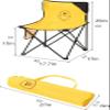 BIOMICE Folding Chairs Cartoon Folding Backrest Chair with Side Storage Bag Lightweight Beach Chair Iron Pipe Bracket Portable Camping Chair(D) view 2