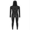 Agoky Womens Shiny Fish-Scale Printed Jumpsuit Mermaid Swimming Costume Long Sleeve Unitard Black Small view 3