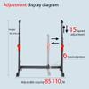 FENOKD Adjustable Squat Rack Stands Fitness Barbell Rack Portable Strength Training Dumbbell Rack,Equipment 250kg Max Load,Perfect for Indoor Home Gym view 3