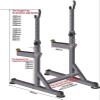 FENOKD Adjustable Squat Stands Power Rack,Multifunctional Dumbbell Rack,Weight Bench Support for Home Gym,Fitness Barbell Rack for Strength Training,Max Load 200Kg view 2