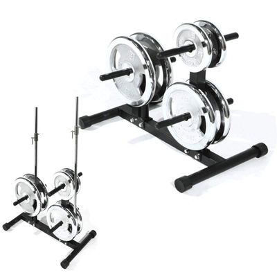FENOKD Professional Dumbbell Rack, Weight Plate Rack 3 Branches Weights Storage Stand Home Gym Bench Base