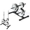 FENOKD Professional Dumbbell Rack, Weight Plate Rack 3 Branches Weights Storage Stand Home Gym Bench Base view 1