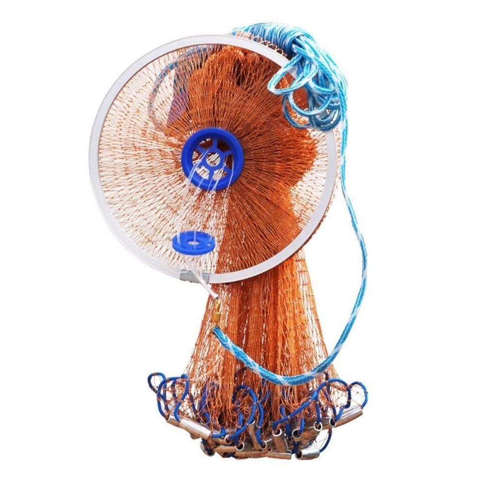 YMXHYC Throw Net Fishing Nets, Aluminum Rings, Easy to Cast Nets, Hand Cast Nets, Cast Nets, Catch Fish Nets, Fishing Nets Fishing Throw net(300 Steel Fall 5 feet)