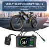 BONKZEBU Electric Cycling T8 LCD Display Colorful Screen 24V 36V 48V 52V 60V 72V, Water Proof Electric Cycle LCD Display Panel for Replacement view 2