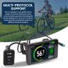 BONKZEBU Electric Cycling T8 LCD Display Colorful Screen 24V 36V 48V 52V 60V 72V, Water Proof Electric Cycle LCD Display Panel for Replacement view 3