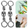 POPETPOP 100pcs Fishing Swivel Connectors Barrel Style Rotating Links for Saltwater Freshwater Fishing Durable Tackle Accessories Smooth Surface for Easy Use view 2