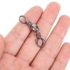 POPETPOP 100pcs Fishing Swivel Connectors Barrel Style Rotating Links for Saltwater Freshwater Fishing Durable Tackle Accessories Smooth Surface for Easy Use view 3
