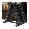 FENOKD Dumbbell Rack Weight Rack Steel Vertical Dumbbell Rack 3/6 Tier Load-bearing 200kg For Home Gym Workout, Dumbell Rack Only (Black 45x60x100cm) view 2
