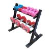 FENOKD Dumbbell Stand Dumbbells 2 Tier Steel Dumbbell Rack Anti-slip Room Equipment Weight Lifting Dumbbell Storage Holder For Home Gym (Black 78x50x68cm) view 2