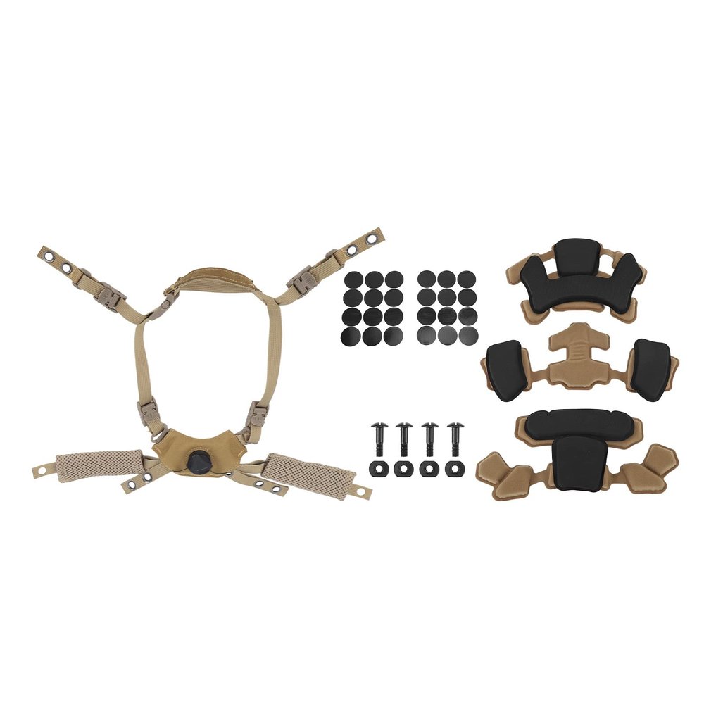 Aramox Comfortable Portable Padding Kit, Chin Stwith Dial Suspension System, Suitable for Wendy and Fast Hel (Mud Spongeand Suspension)