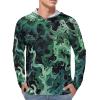 BTCOWZRV Men's Sun Protection Hoodie Shirts UPF 50+ Long Sleeve Rash Guard With Moss Image Sun Shirt Outdoor Style view 4