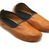 Akdam Mens Indoor Leather Slippers Antique Tan Traditional Babouche House Shoes Barefoot Moccasin (Size 5) view 2