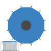 Toveival Trampoline Shade Cover, Anti-UV Sun Protection, 8ft-16ft, Blue view 4
