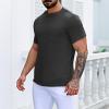 xoxingysm Unisex Mens Chemo Port Shirts Post Shoulder Surgery Recovery Shirts Chemo Clothing Tear Away Short Sleeve Full Open Side Snap Dialysis Chemo Clothing view 4