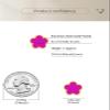 14K Gold Four Leaf Clover Stud Earrings for Women Lucky Flower Jewelry (Purple-14K Gold) view 3