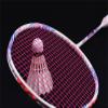 XCTTEDV 8U G6 Professional Badminton Racket, All-in-one Carbon Fiber Badminton Racket, Ultra Light Badminton Racquets (Pink Racket+Pink line) view 3