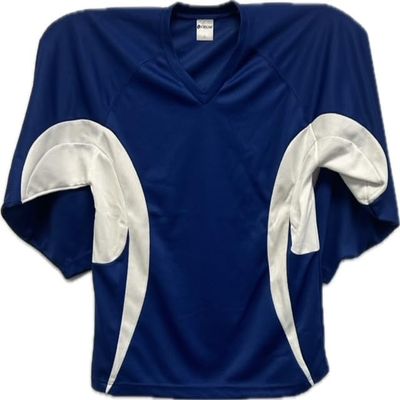 NineFit Basics Youth Intermediate Goalie Cut Hockey Practice Jersey Screen Print and Heat Press Friendly Royal Blue/White