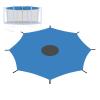 Toveival Trampoline Cover Anti-UV Sun Shade, 8ft-16ft, Blue, Waterproof, Oxford Cloth view 1